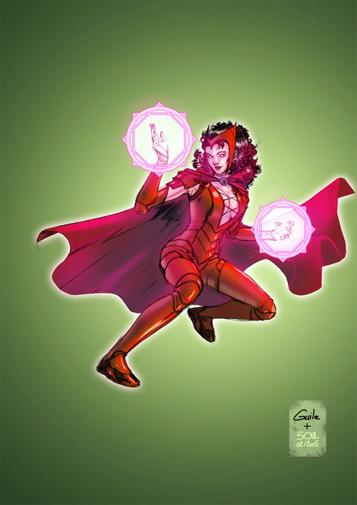 Marvel漫画人物: 红女巫(Scarlet Witch)