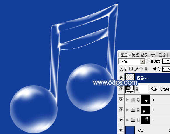 Photoshop制作一个通透的音符泡泡
