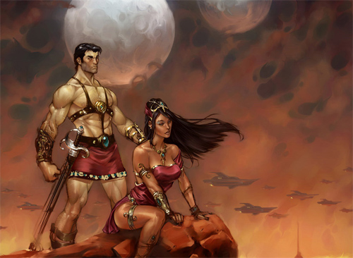 插画欣赏：火星上的John Carter