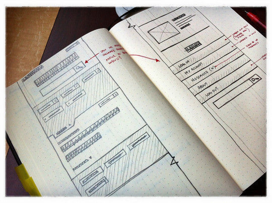 40个网页设计草图和线框图