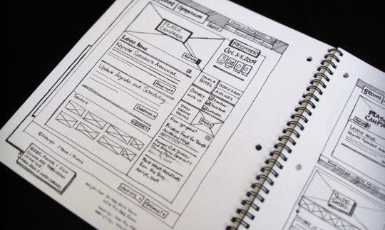40个网页设计草图和线框图