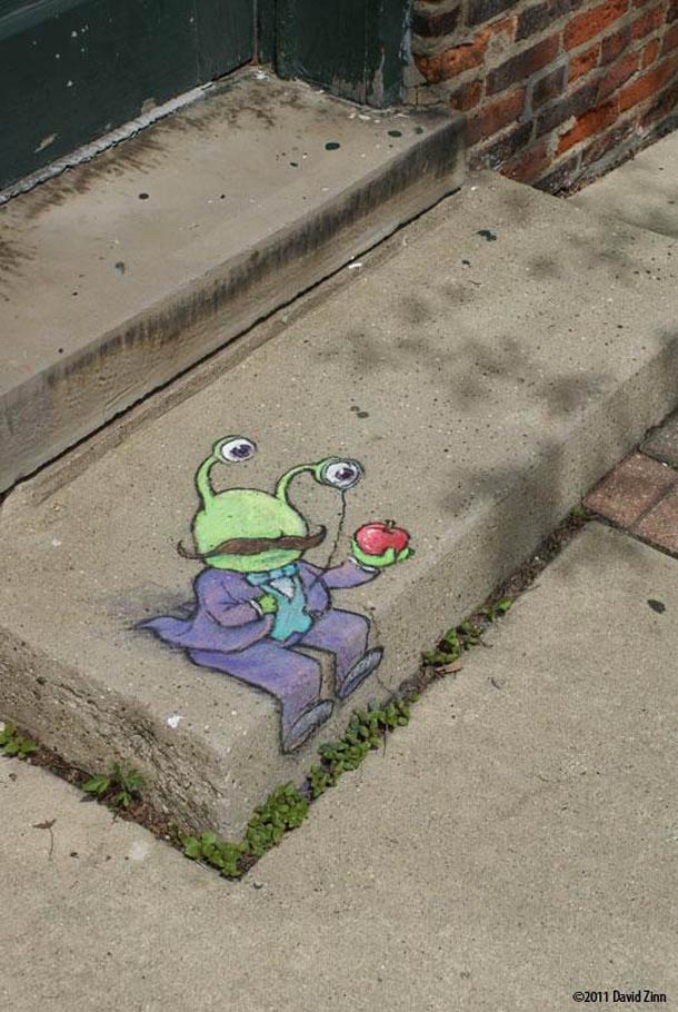 David Zinn 有趣的街头涂鸦作品