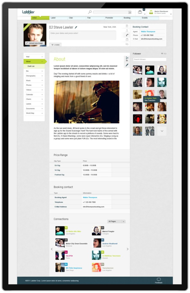 Labbler音乐社区网站界面设计