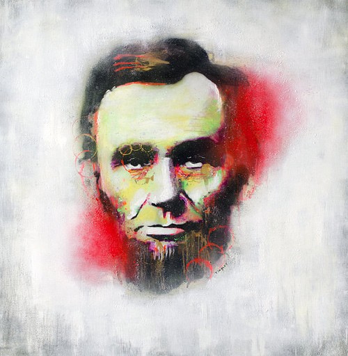 人物肖像插画：美国总统亚伯拉罕·林肯(Abraham Lincoln)