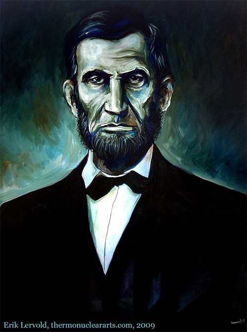 人物肖像插画：美国总统亚伯拉罕·林肯(Abraham Lincoln)