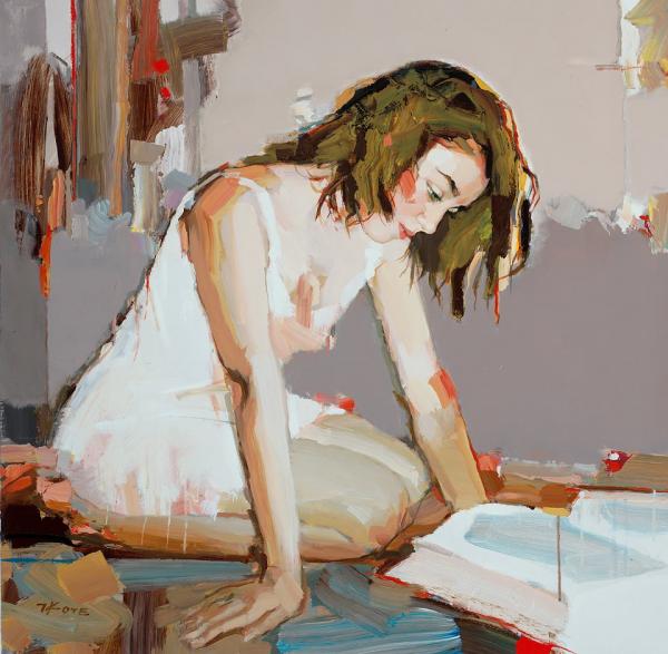 Josef Kote女性人物油画作品