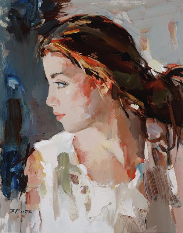 Josef Kote女性人物油画作品