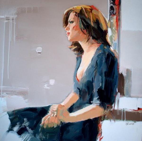 Josef Kote女性人物油画作品