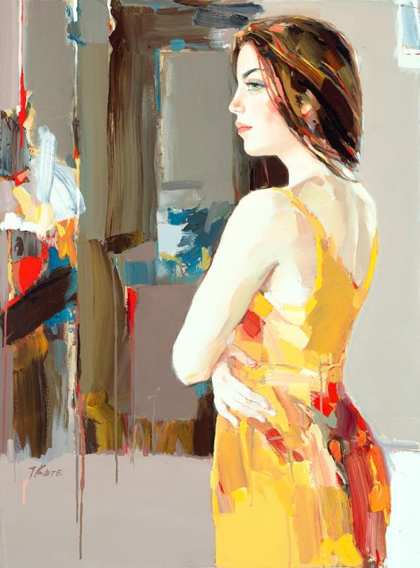 Josef Kote女性人物油画作品