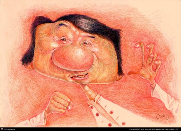 Bruno Hamzagic de Carvalho幽默的3D人物肖像漫画