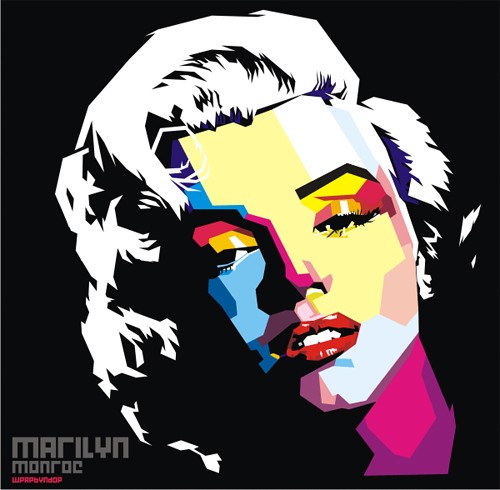 人物插画欣赏：好莱坞性感女神玛丽莲·梦露(Marilyn Monroe)