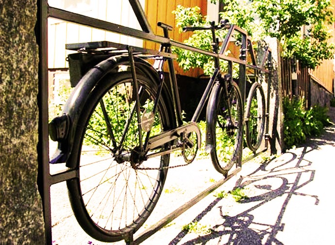 创意十足的旧自行车环保再利用
