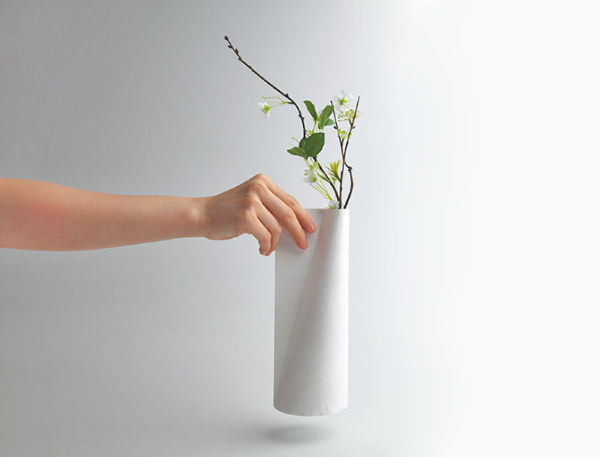 韩国设计师Jiwon Choi：纸花瓶