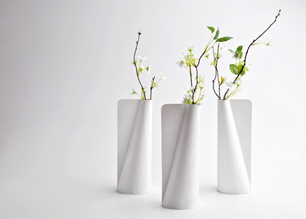 韩国设计师Jiwon Choi：纸花瓶