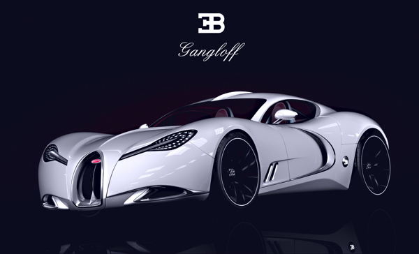 超酷的布加迪Bugatti Gangloff Concept复古概念超级跑车设计