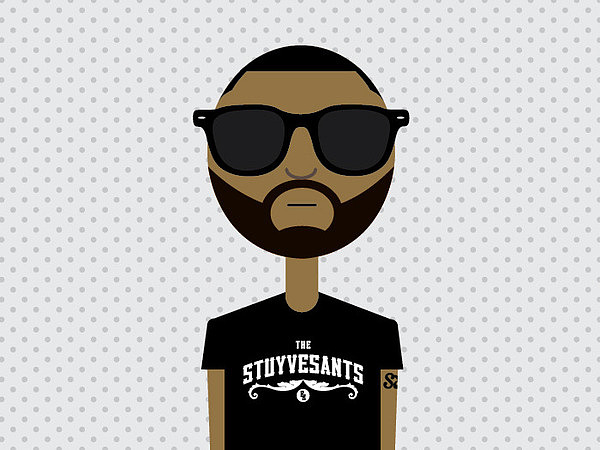 Darien Birks个性的名人肖像插画