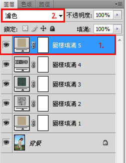 ps利用图案填充图层快速制作颓废的发黄老照片