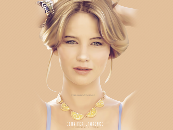  Fan Art插画欣赏：奥斯卡影后詹妮弗·劳伦斯(Jennifer Lawrence)