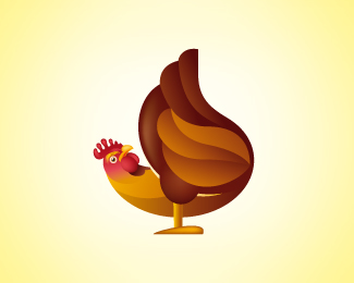 标志设计元素运用实例：鸡(二)