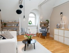瑞典简约白色顶楼公寓