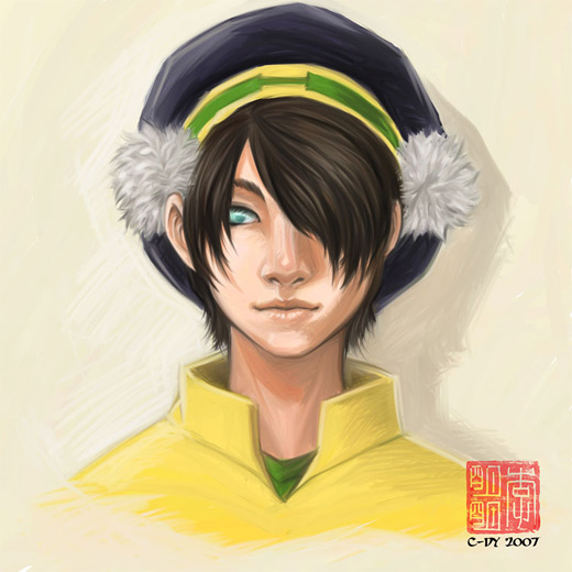 降世神通人物插画:托芙(Toph)