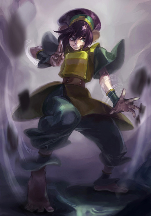 降世神通人物插画:托芙(Toph)