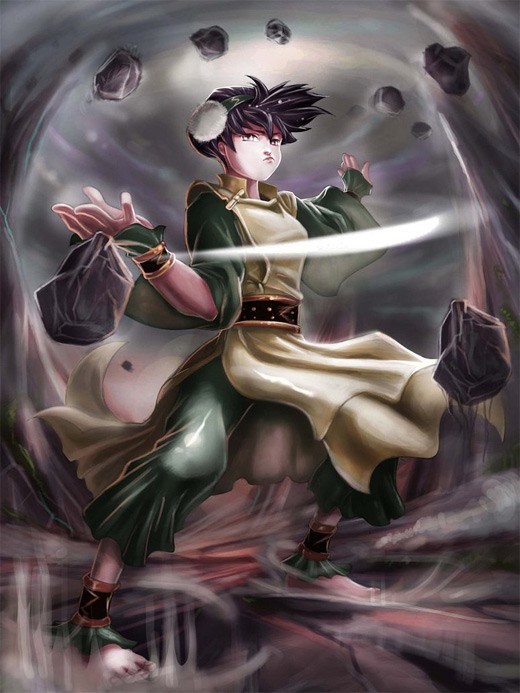 降世神通人物插画:托芙(Toph)