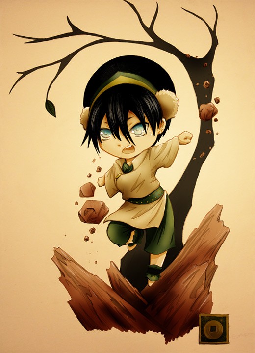 降世神通人物插画:托芙(Toph)