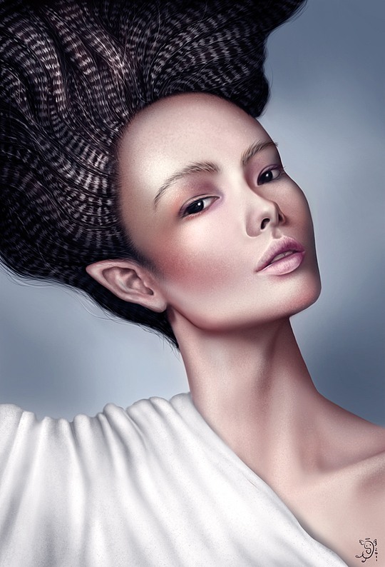 波兰艺术家NImportant肖像插画作品