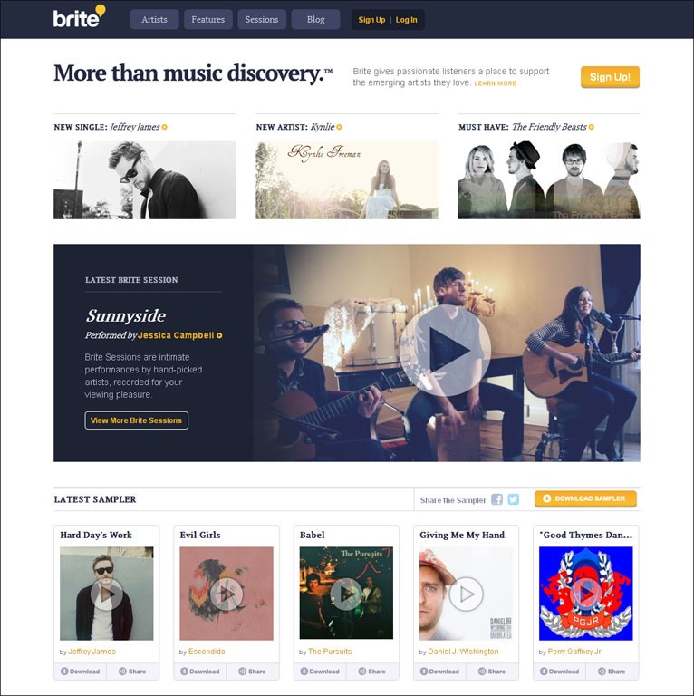 24个国外音乐相关网站设计欣赏