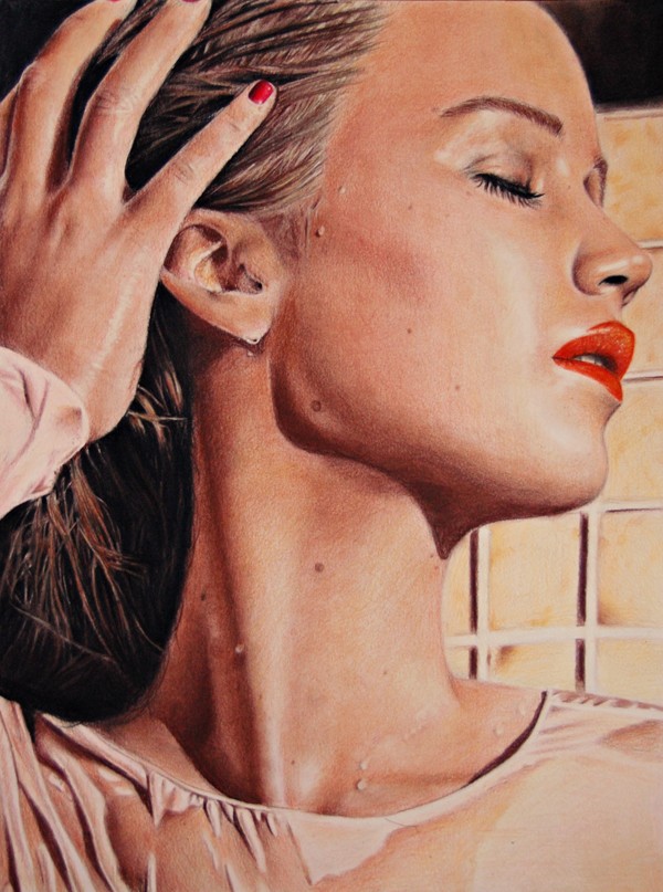 意大利艺术家Valentina Zou逼真的彩色肖像铅笔画