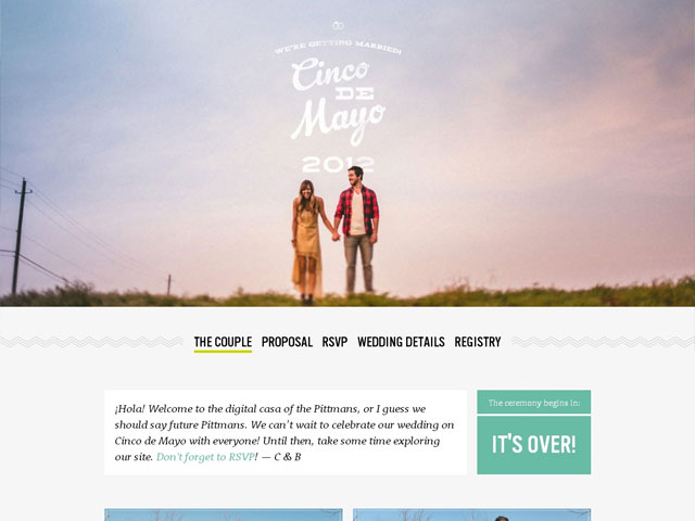 国外25个创意个人婚礼网站设计
