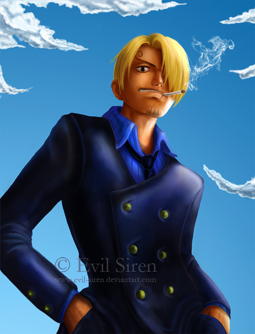 海贼王漫画人物插画：山治(Sanji)