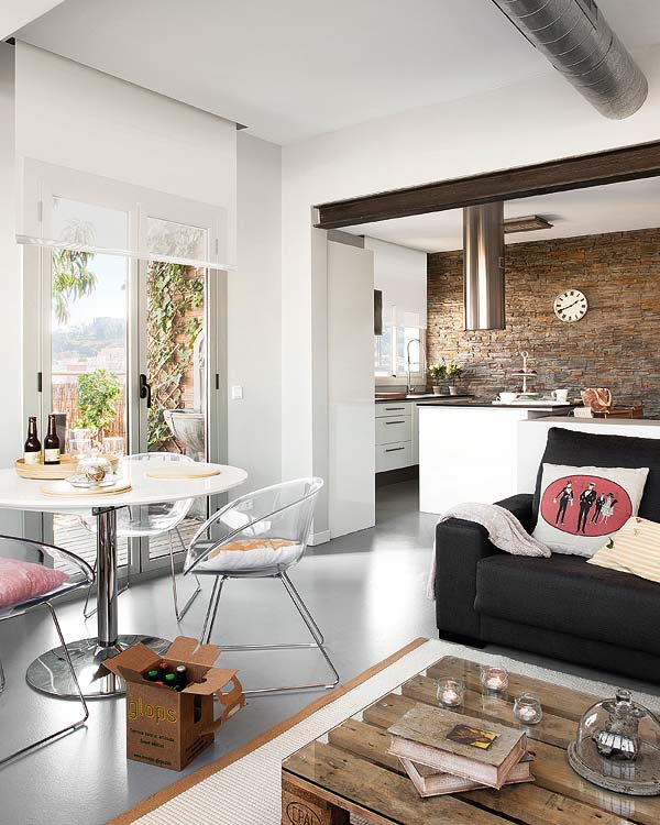 巴塞罗那舒适简约的顶层小公寓设计