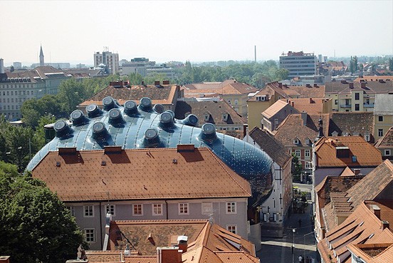 未来主义风格的格拉茨美术馆（Kunsthaus Graz）