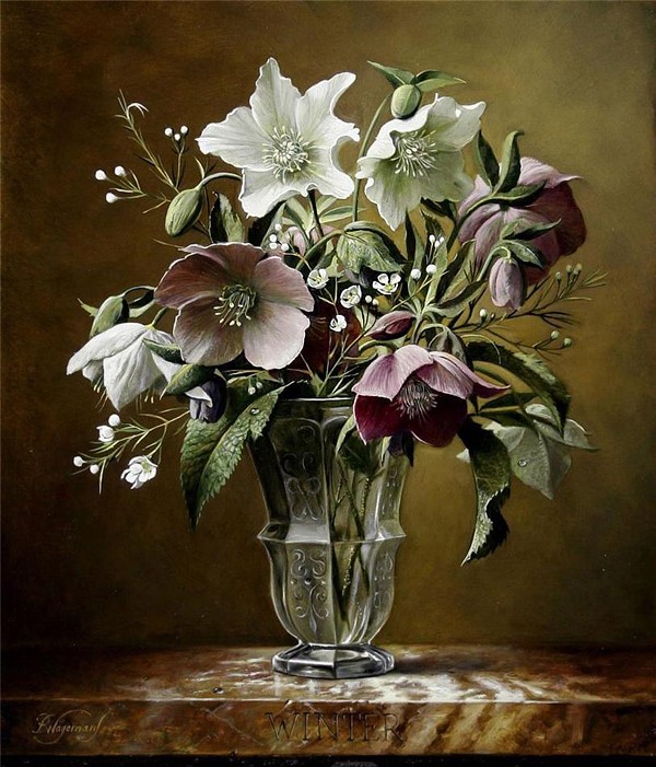 比利时Pieter Wagemans花卉静物油画作品
