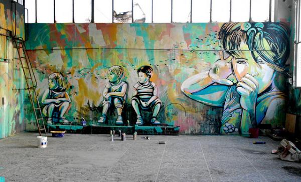 Alice Pasquini街头艺术作品欣赏