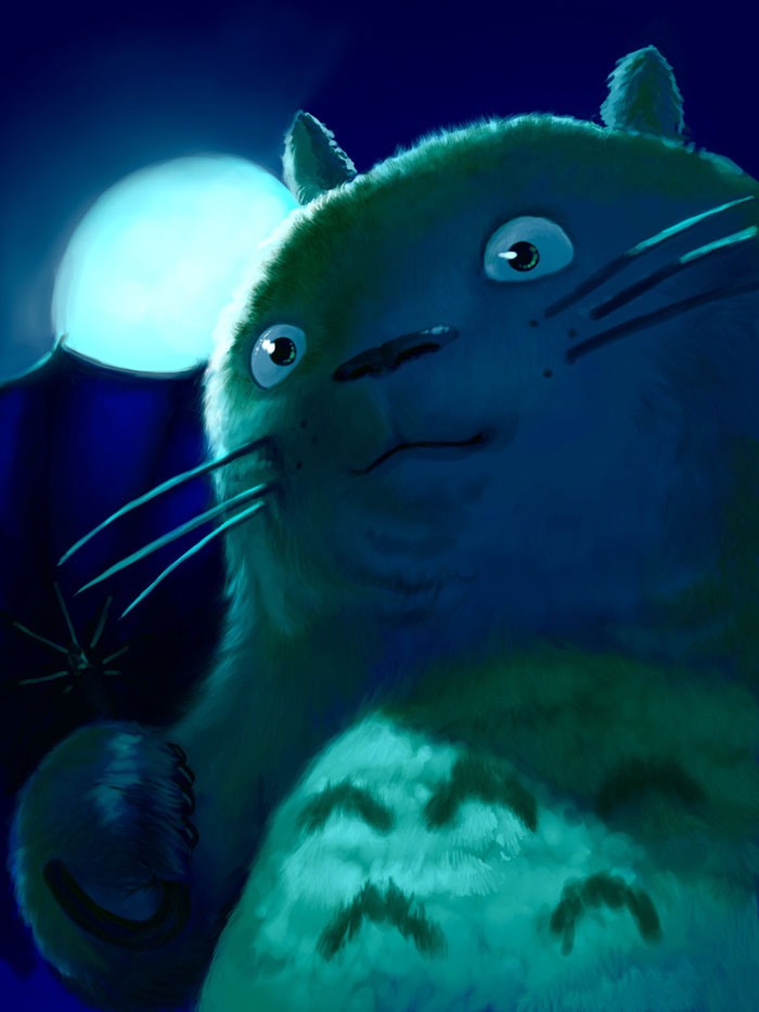 动漫角色插画欣赏：龙猫(Totoro)