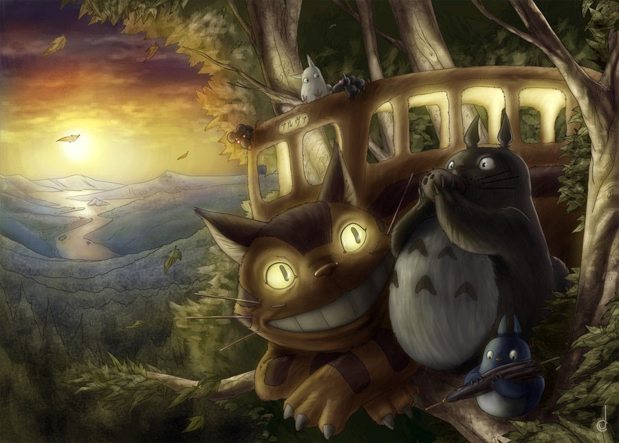 动漫角色插画欣赏：龙猫(Totoro)