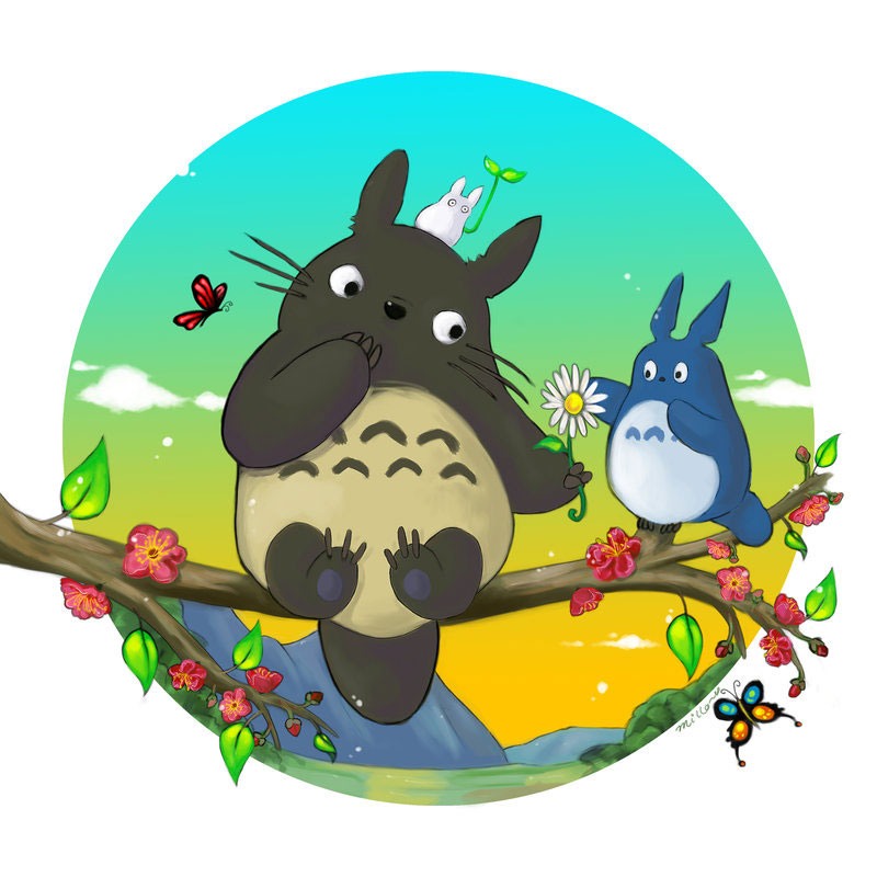 动漫角色插画欣赏：龙猫(Totoro)