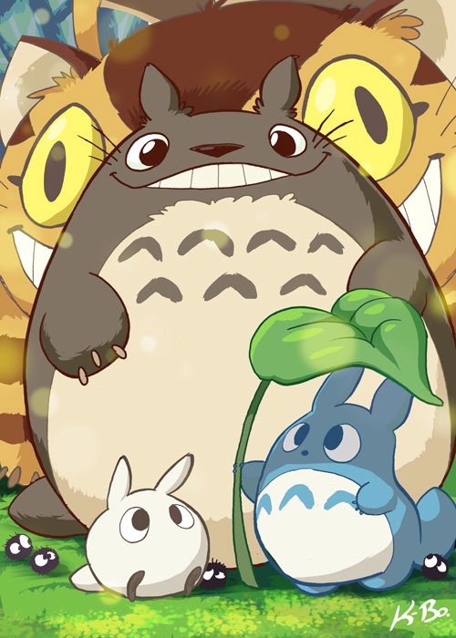 动漫角色插画欣赏：龙猫(Totoro)