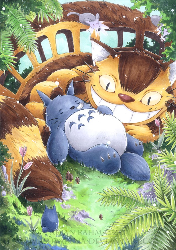 动漫角色插画欣赏：龙猫(Totoro)