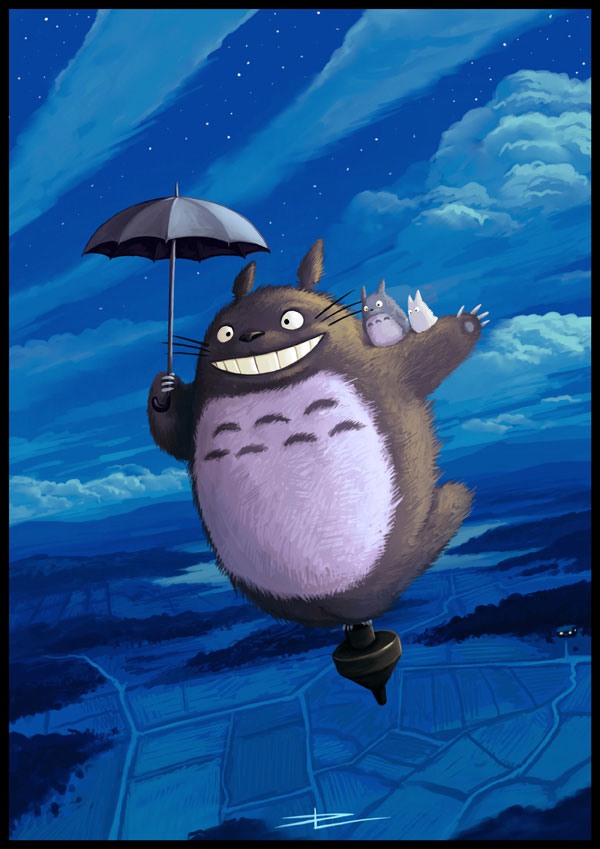 动漫角色插画欣赏：龙猫(Totoro)