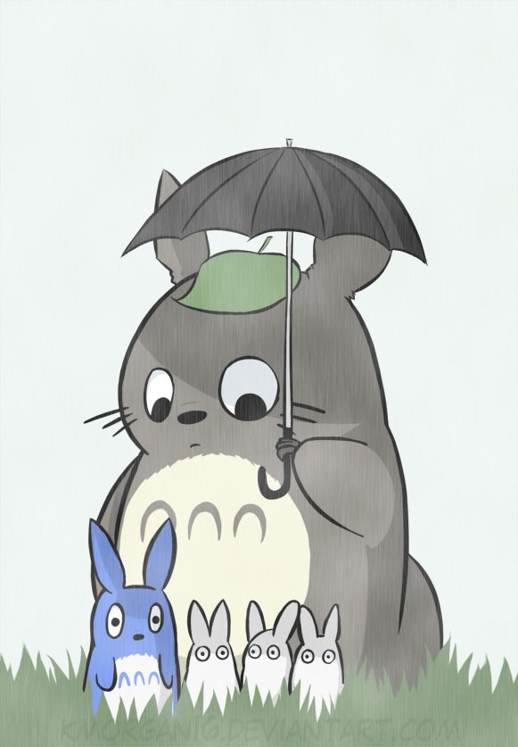 动漫角色插画欣赏：龙猫(Totoro)