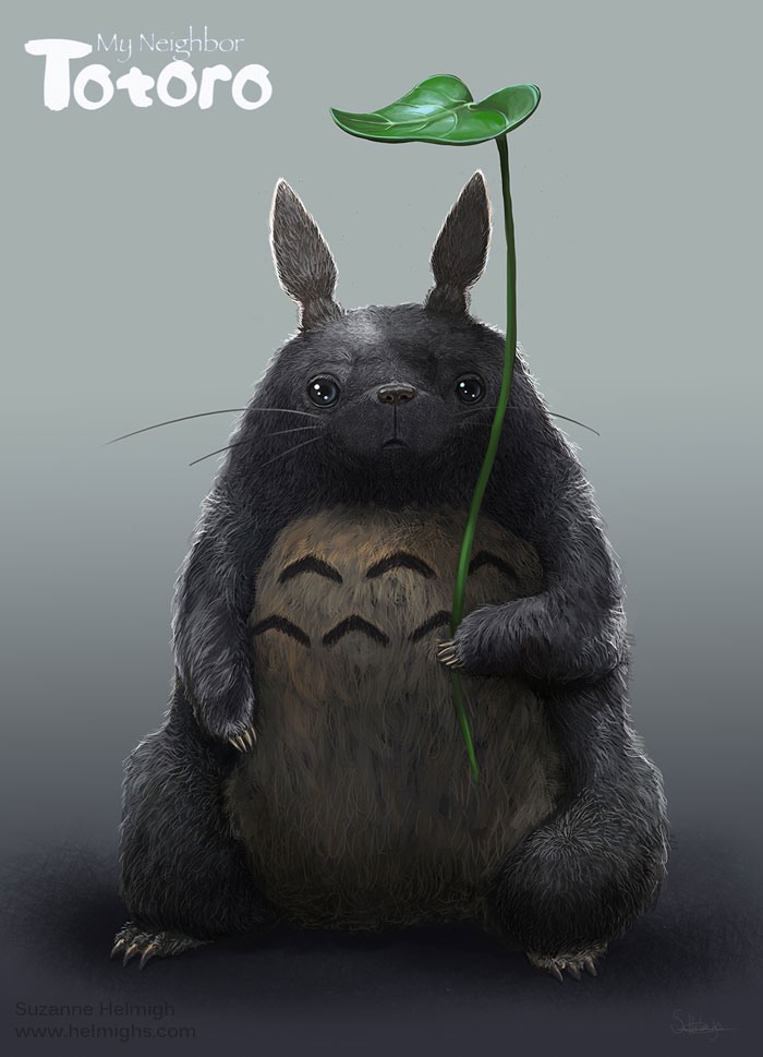 动漫角色插画欣赏：龙猫(Totoro)