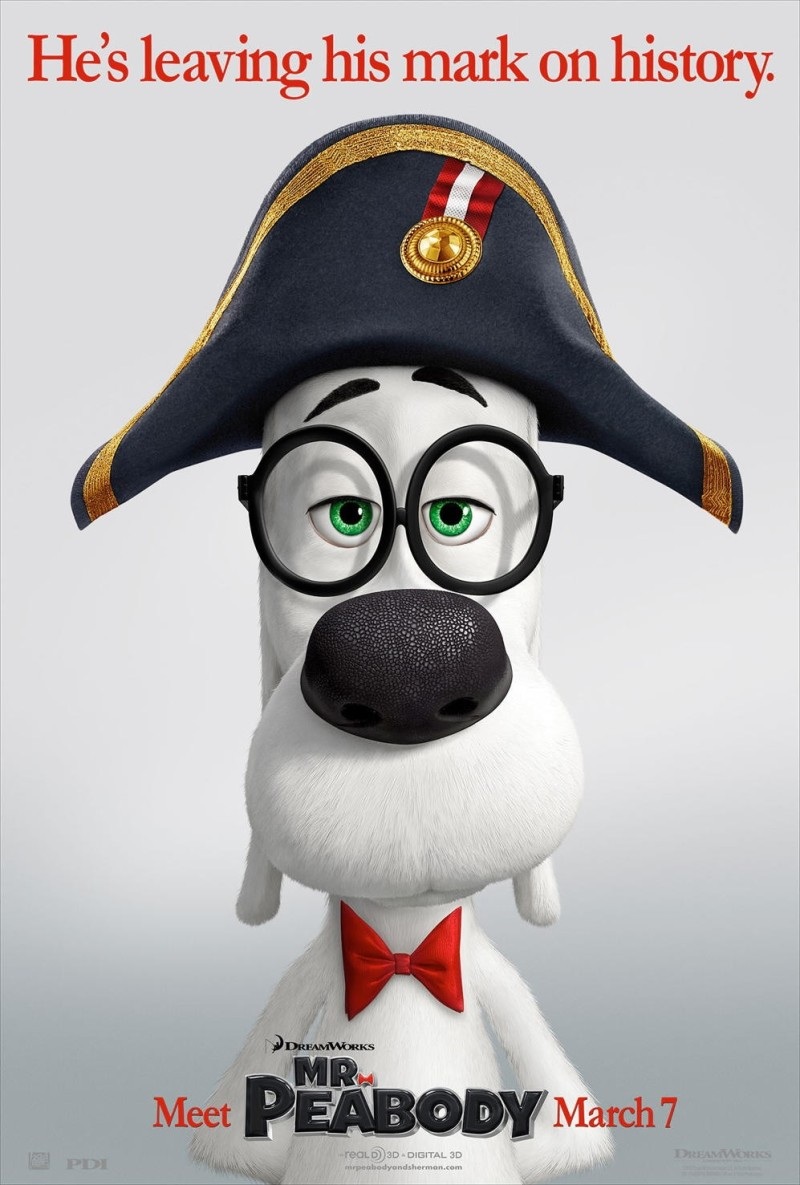 电影海报欣赏：Mr. Peabody & Sherman 眼镜狗和眼镜男孩