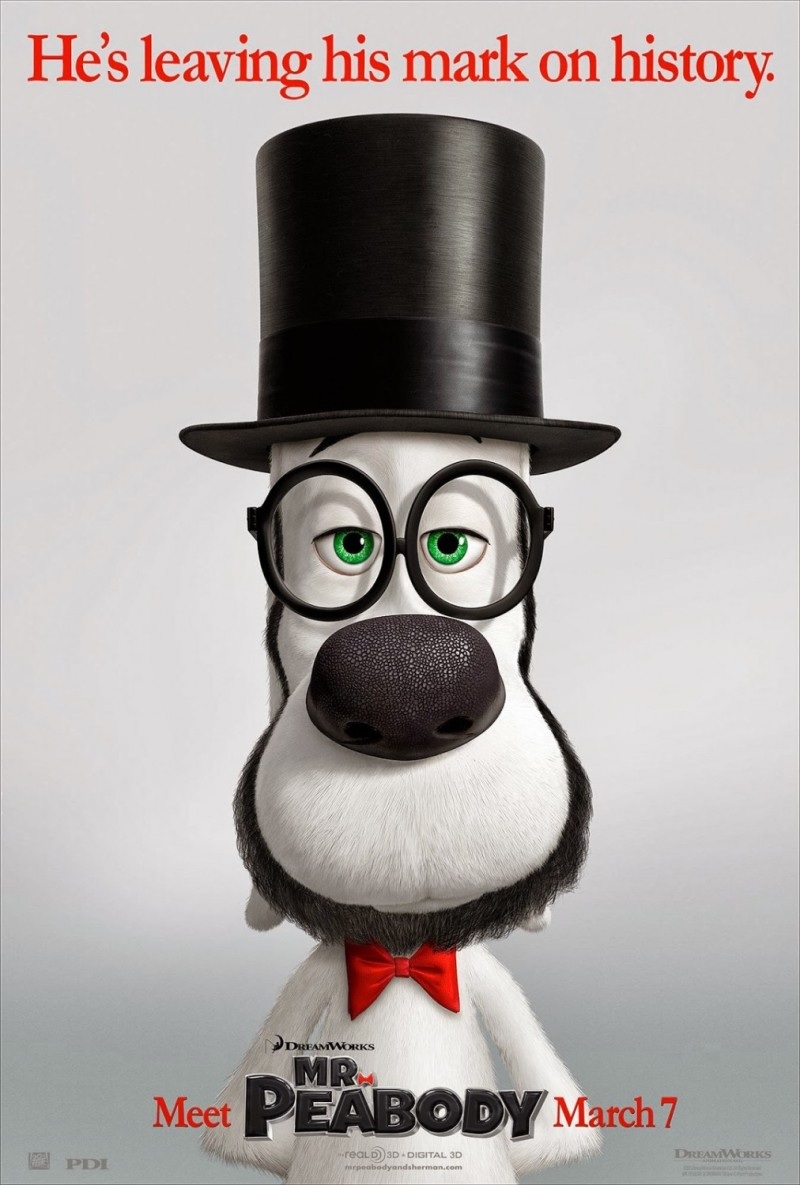 电影海报欣赏：Mr. Peabody & Sherman 眼镜狗和眼镜男孩