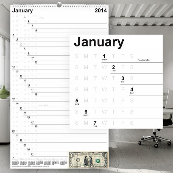 最具创意的国外2014年历和日历设计