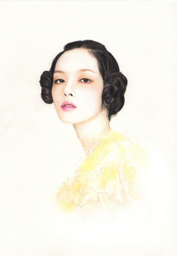 Nabil Nezzar彩色铅笔和水彩肖像插画欣赏