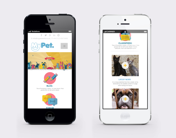 英国宠物网站MyPet品牌和网站设计